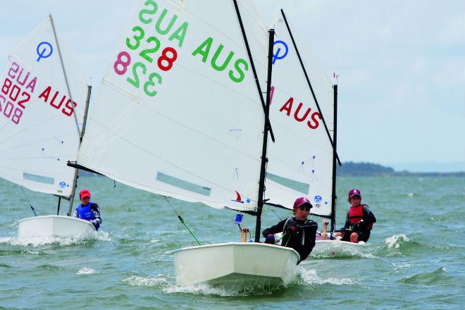 Sail Brisbane 2013 - Optis Fleet © Alaine Neilson /RQYS http://www.rqys.com.au/